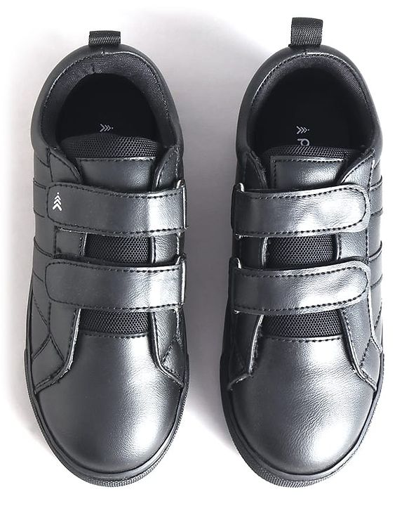 Pine Kids School Shoes With Velcro Closure - Black