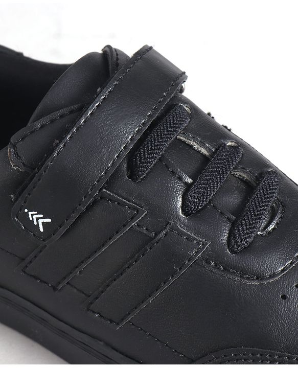 Pine Kids School Shoes with Velcro Closure - Black