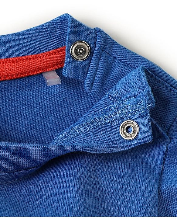 Babyhug Cotton Knit Half Sleeves T-Shirts with Text Print & Stripes Pack of 3 - Yellow Blue & White
