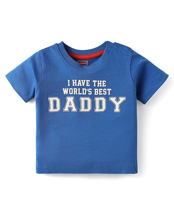 Babyhug Cotton Knit Half Sleeves T-Shirts with Text Print & Stripes Pack of 3 - Yellow Blue & White