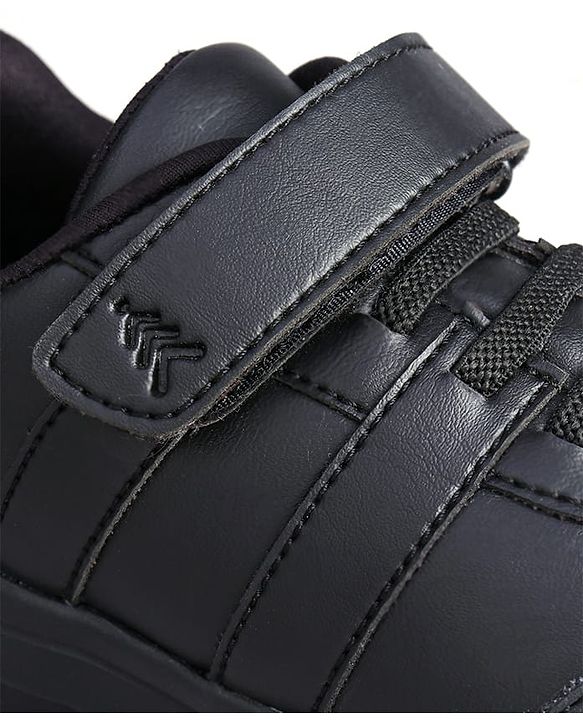Pine Kids School Shoes with Velcro Closure - Black