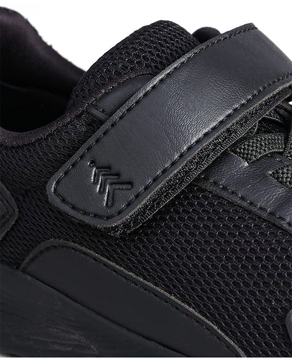 Pine Kids School Shoes with Velcro Closure - Black