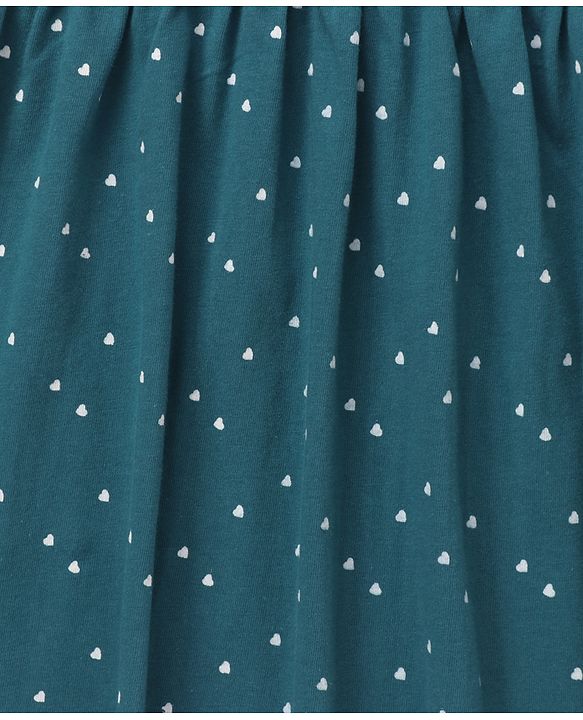 Babyhug Single Jersey Knit Sleeveless Star Printed Frock - Navy Blue