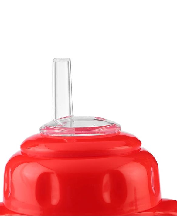 Babyhug Dino Printed Sipper Bottle With Silicone Spout & Straw Blue - 210 ml