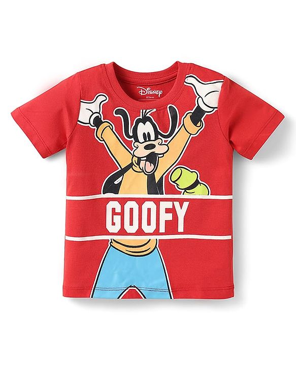 Babyhug Disney Single Jersey Knit  Half Sleeves T-Shirts With Mickey Mouse Family Graphics Pack Of 3 - Blue & Red