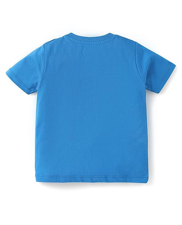 Babyhug Disney Single Jersey Knit  Half Sleeves T-Shirts With Mickey Mouse Family Graphics Pack Of 3 - Blue & Red
