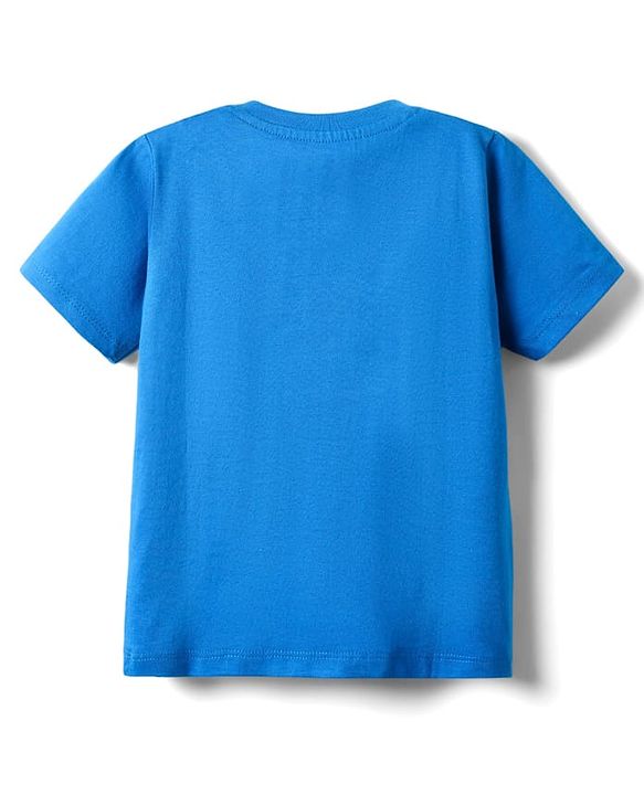 Babyhug Disney Single Jersey Knit Half Sleeves T-Shirt With Mickey Mouse Family Graphics - Blue