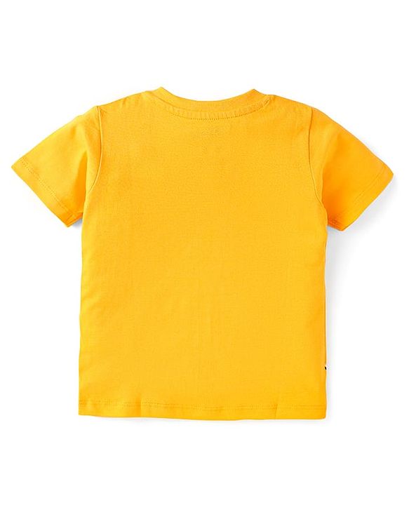 Babyhug Disney Single Jersey Knit   Half Sleeves T-Shirt With Mickey Mouse Family Graphics Pack Of 3 - Yellow Green & Orange