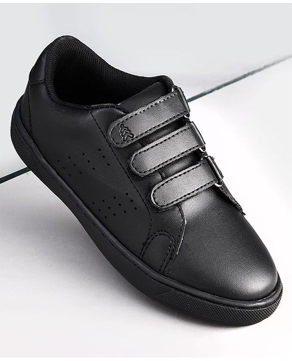 Pine Kids Velcro Closure Solid Color School School Shoes - White