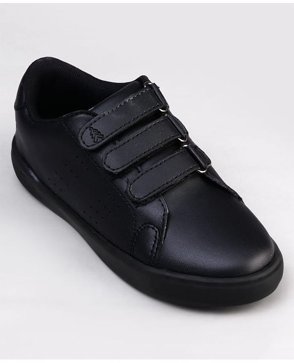 Pine Kids Velcro Closure Solid Color School School Shoes - White