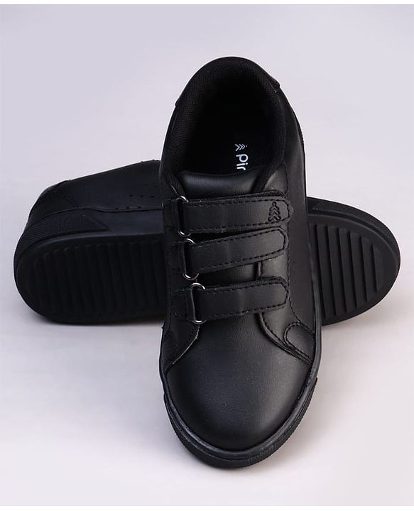 Pine Kids Velcro Closure Solid Color School School Shoes - White