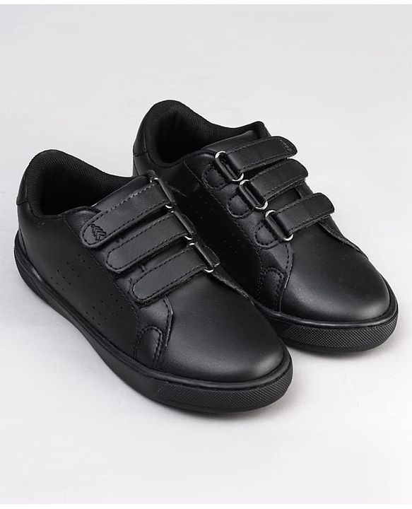 Pine Kids Velcro Closure Solid Color School School Shoes - White