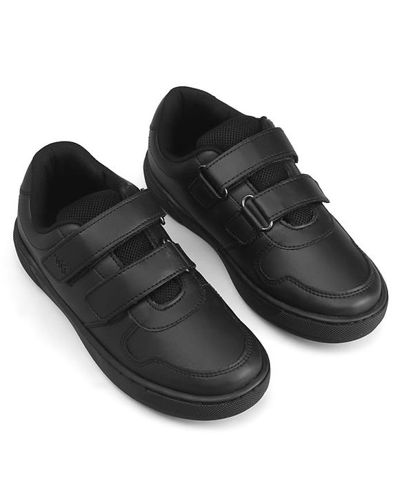 Pine Kids Velcro Closure School Shoes - Black
