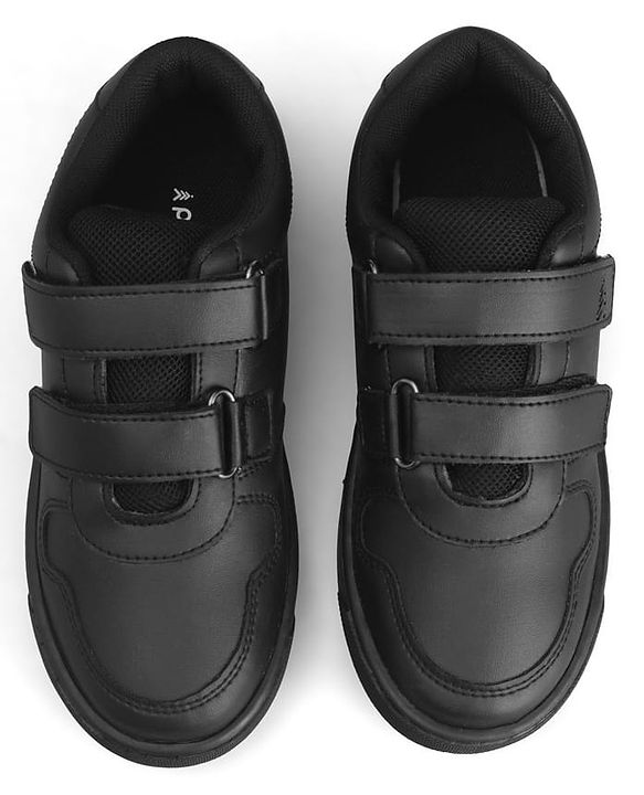 Pine Kids Velcro Closure School Shoes - Black
