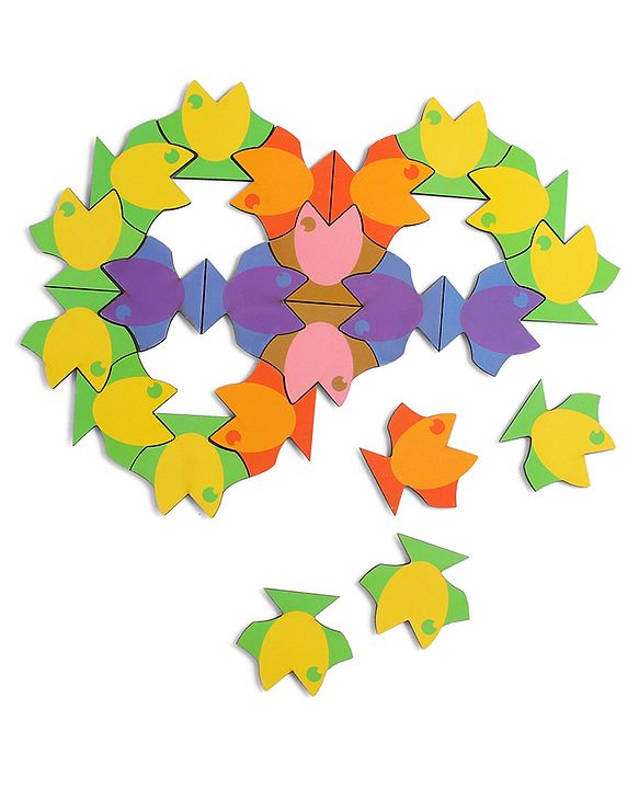 Babyhug Fish Jigsaw Puzzle-48 PCS |Screen Free Entertainment| Patience Building| Logical Thinking |Gifting For KIds |Multicolor