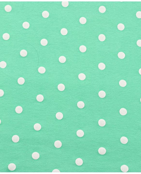 Babyhug Interlock Knit Hooded Towel with Polka Dots Print L 76.2 x B 76.2 cm - Green