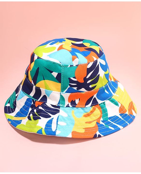 Babyhug Cotton Woven Two Layer Bucket Hat Multicolor - Diameter 75 cm