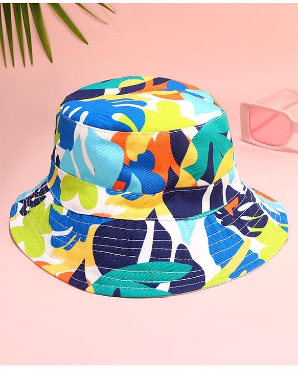 Babyhug Cotton Woven Two Layer Bucket Hat Multicolor - Diameter 75 cm