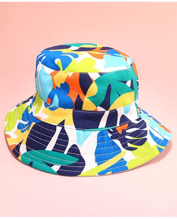 Babyhug Cotton Woven Two Layer Bucket Hat Multicolor - Diameter 75 cm