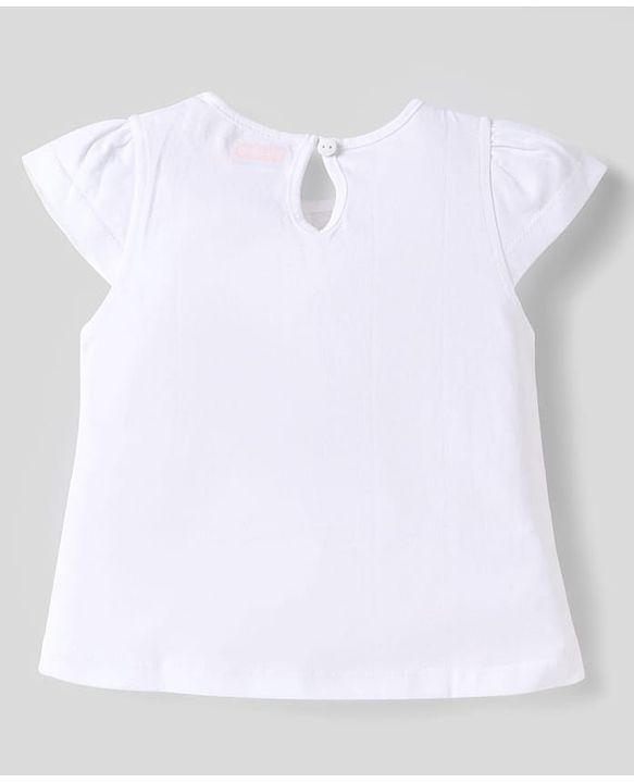 Babyhug Cotton Knit Sleeveless T-Shirts With Floral & Ice- Cream Print Pack Of 3 - Pink Yellow & White