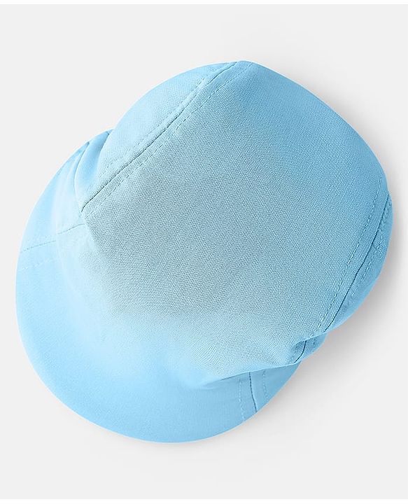 Babyhug Knit Full Sleeves Solid Color Shirt & Trouser with Bow & Suspender Cap - Light Blue & White