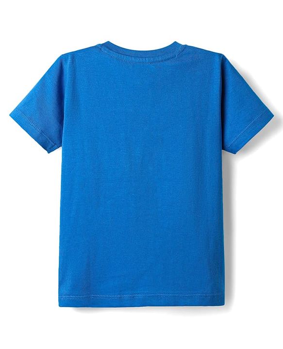 Babyhug Cotton Knit Half Sleeves T-Shirt With Smiley Theme Print Pack Of 2 - Blue