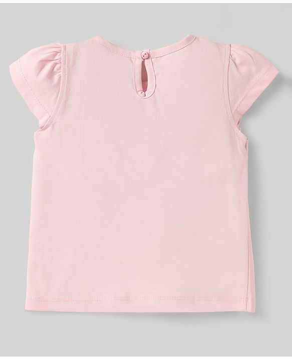 Babyhug Cotton Knit Cap Sleeves T-Shirts with Hearts Cherry & Bow Print Pack of 3 - Pink & White