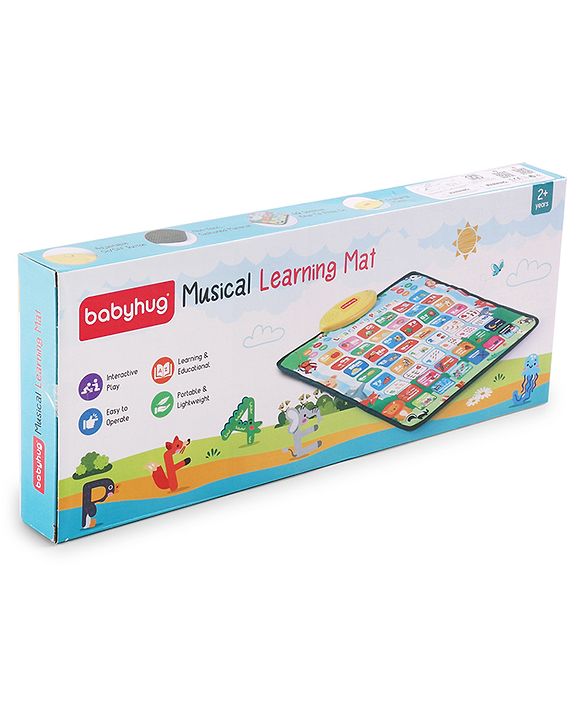 Babyhug My Body Parts Musical Learning Play Mat | 5 Modes + Read & Music Mode | Teaches Body Parts with English & Hindi Words, Quiz & Spelling | Activity Mat for Kids