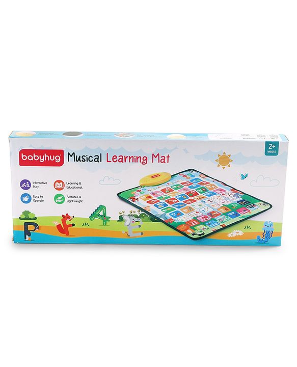 Babyhug My Body Parts Musical Learning Play Mat | 5 Modes + Read & Music Mode | Teaches Body Parts with English & Hindi Words, Quiz & Spelling | Activity Mat for Kids