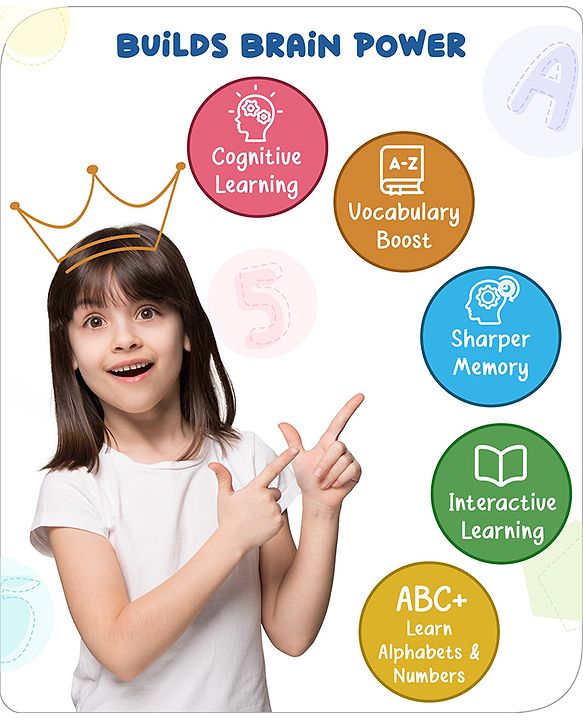 Babyhug My Body Parts Musical Learning Play Mat | 5 Modes + Read & Music Mode | Teaches Body Parts with English & Hindi Words, Quiz & Spelling | Activity Mat for Kids
