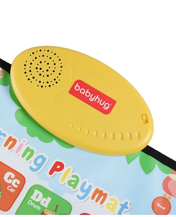 Babyhug My Body Parts Musical Learning Play Mat | 5 Modes + Read & Music Mode | Teaches Body Parts with English & Hindi Words, Quiz & Spelling | Activity Mat for Kids