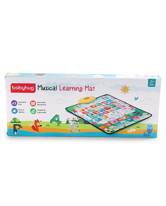 Babyhug Animals & Birds Musical Learning Play Mat | 5 Modes  English & Hindi Words, Quiz, Spelling, Music, Read Mode | Early Learning Activity Mat for Kids & Toddlers