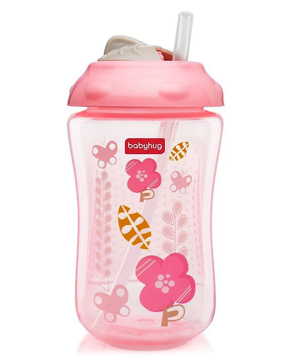Babyhug Swipey Straw Sipper Pink - 300 ml