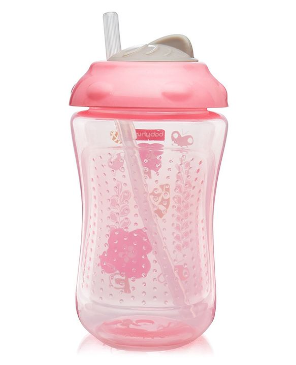 Babyhug Swipey Straw Sipper Pink - 300 ml