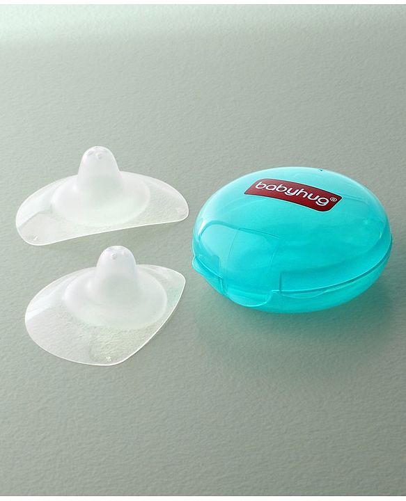 Babyhug Silicone Nipple Shield With Case Pack of 2 - Turquoise