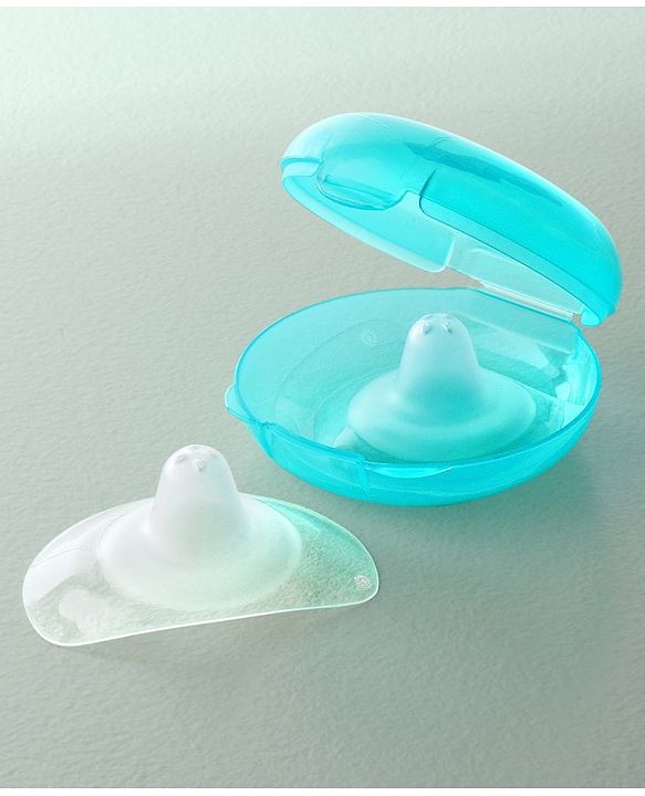 Babyhug Silicone Nipple Shield With Case Pack of 2 - Turquoise