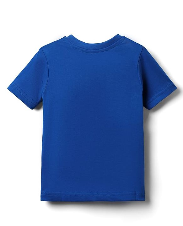 Babyhug Cotton Knit Half Sleeves T-Shirt With Sport Text Print - Blue
