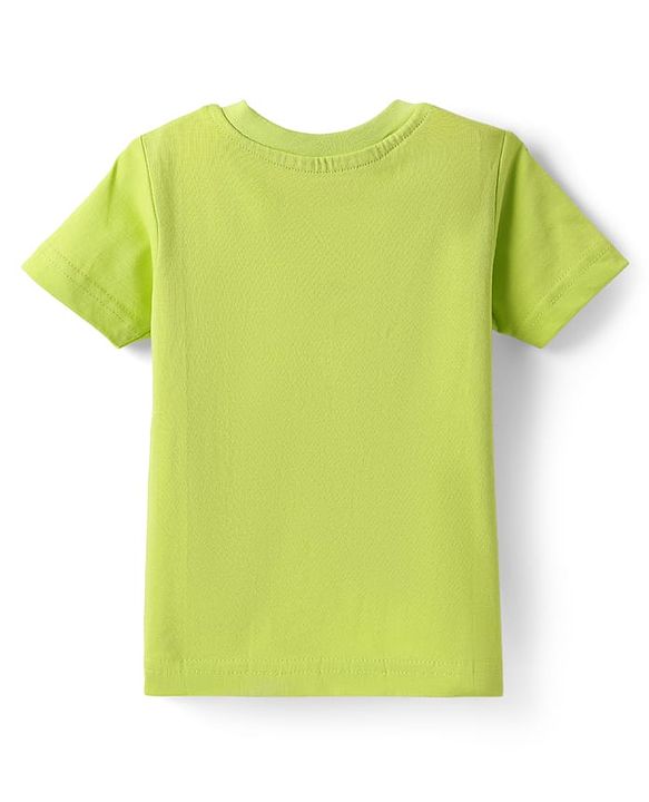 Babyhug Cotton Knit Half Sleeves T-Shirt With Beach Theme Print Pack Of 3 - Light Blue & Navy Blue