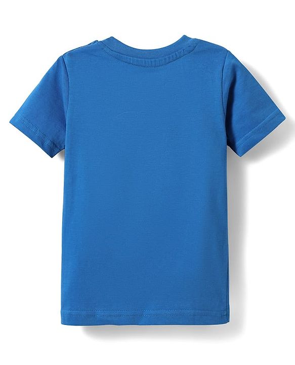 Babyhug Cotton Knit Half Sleeves T-Shirt With Animal Print Pack Of 3 - Red & Navy Blue
