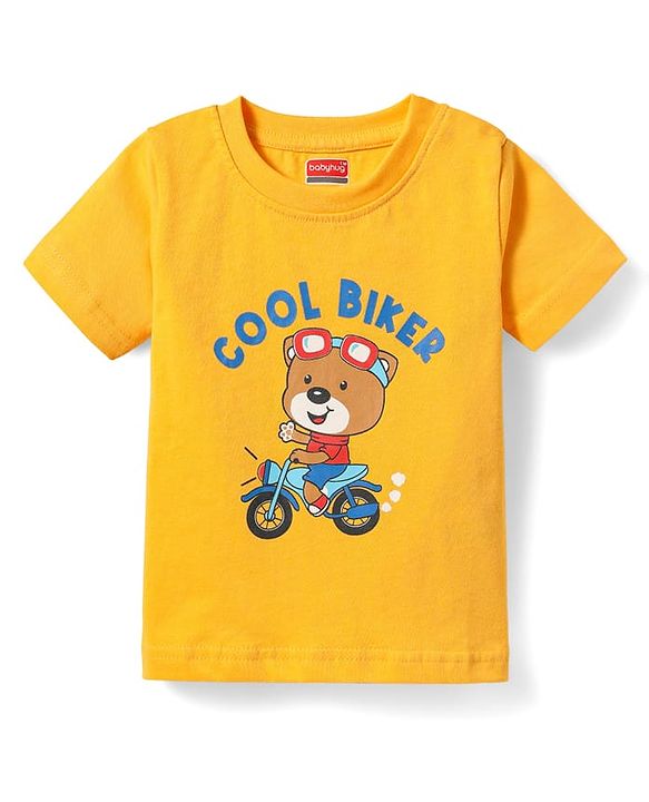 Babyhug Cotton Knit Half Sleeves T-Shirt With Animal Print Pack Of 3 - Red & Navy Blue