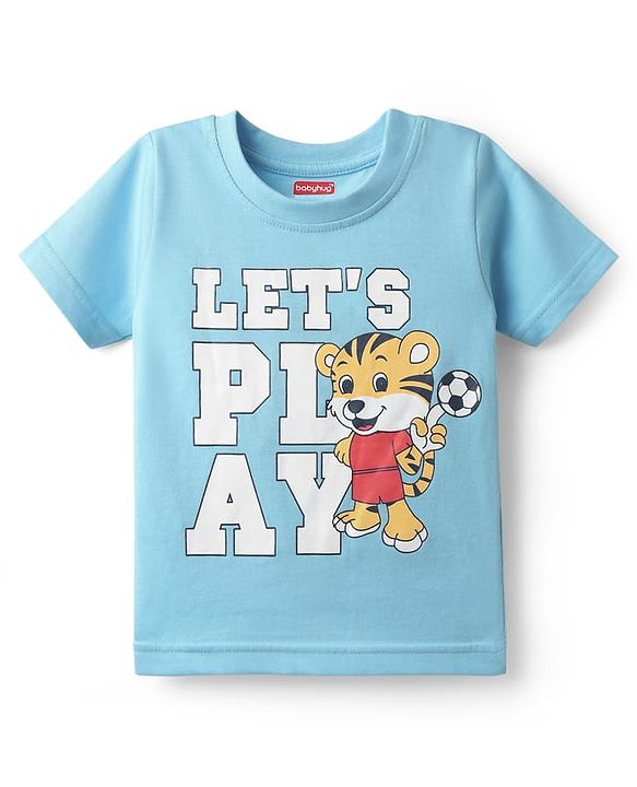 Babyhug Cotton Knit Half Sleeves T-Shirts with Sports Theme Print Pack of 7 - Multicolor