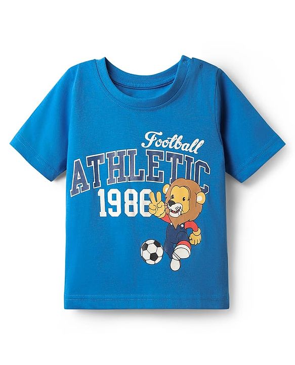 Babyhug Cotton Knit Half Sleeves T-Shirts with Sports Theme Print Pack of 7 - Multicolor