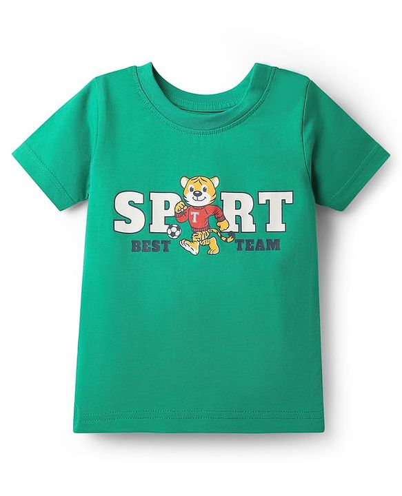 Babyhug Cotton Knit Half Sleeves T-Shirts with Sports Theme Print Pack of 7 - Multicolor
