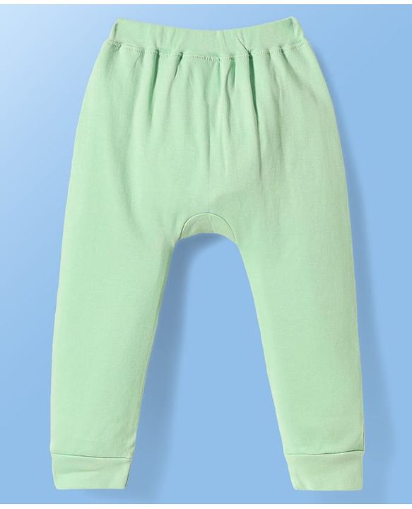 Babyhug Disney Interlock Knit Full Length Diaper Leggings With Minnie Mouse Family Graphics Pack of 2 - Light Green & White