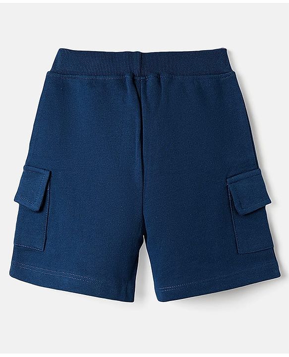 Babyhug Single Jersey Knit Half Sleeves Shirt & Shorts Set with Tiger  Print - Navy Blue & Light Blue