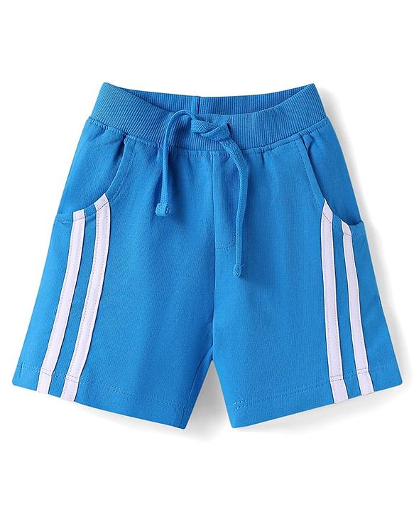 Babyhug Single Jersey Knit Half Sleeves Shirt & Shorts Set Dino Print- White & Blue