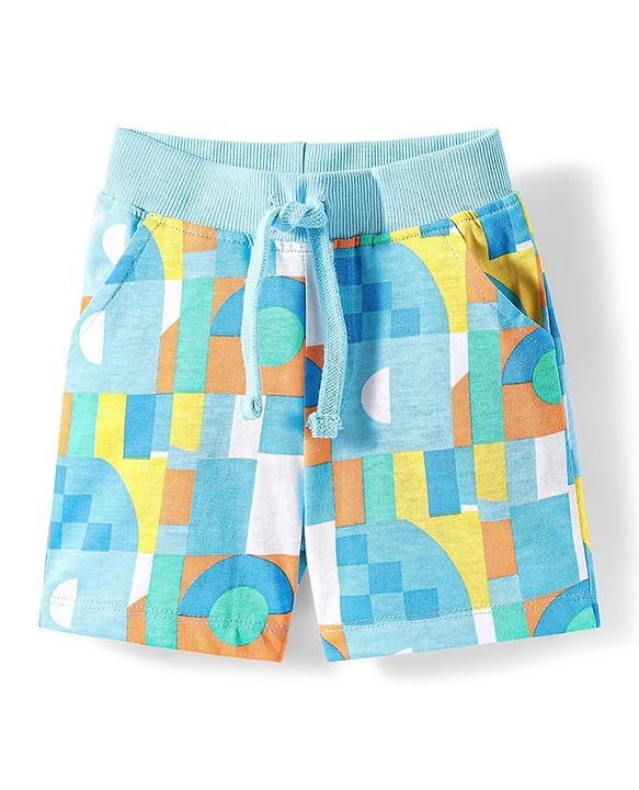 Babyhug Single Jersey Knit Sleeveless Printed Tank T-Shirt & Shorts Co-Ord Set - Multicolor