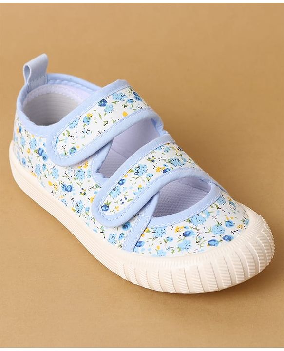 Cute Walk by Babyhug Velcro Closure Casual Shoes with Floral Print - Purple