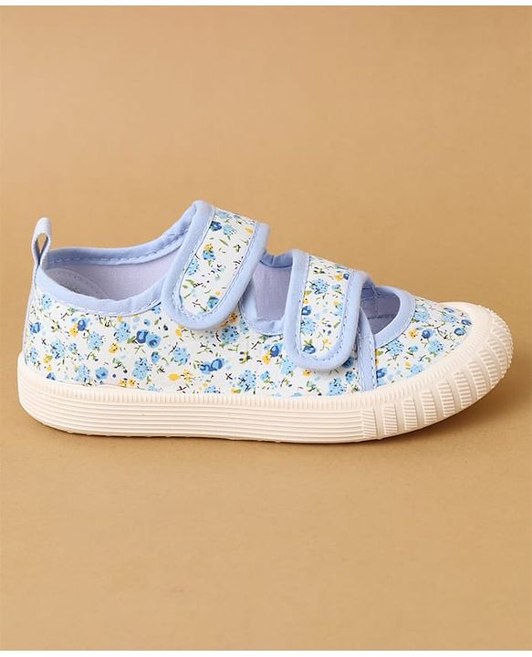 Cute Walk by Babyhug Velcro Closure Casual Shoes with Floral Print - Purple