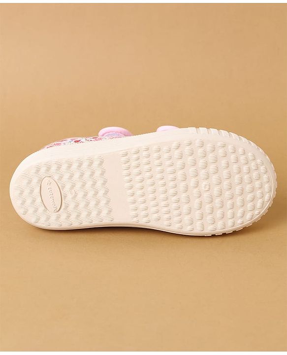 Cute Walk by Babyhug Velcro Closure Casual Shoes with Floral Print - Purple